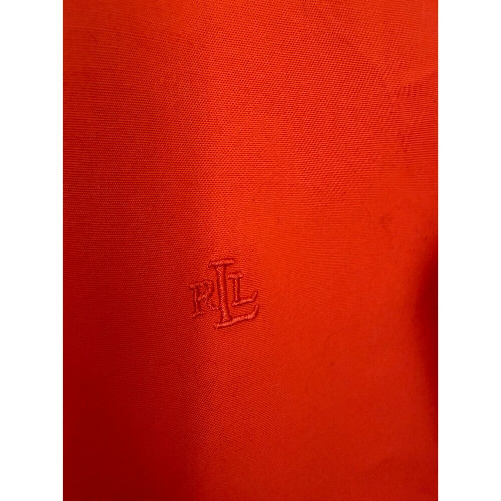 Lauren Ralph Lauren Orange Stretch Cotton Button Down Shirt Preppy, Luxuary - Picture 5 of 6